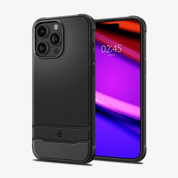 Spigen - Puzdro Rugged Armor s MagSafe pre iPhone 15 Pro Max, Matte Black