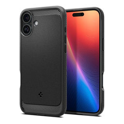Spigen - Puzdro Rugged Armor s MagSafe pre iPhone 16, Matte Black