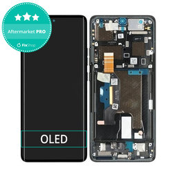 Motorola Edge 50 Ultra - LCD Displej + Dotykové Sklo + Rám (Forest Grey) OLED