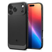Spigen - Puzdro Rugged Armor s MagSafe pre iPhone 17 Pro Max, Matte Black