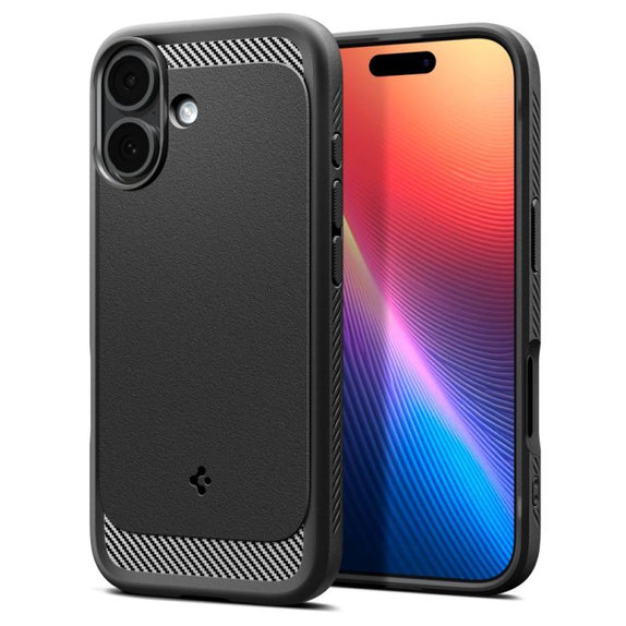 Spigen - Puzdro Rugged Armor s MagSafe pre iPhone 17, Matte Black
