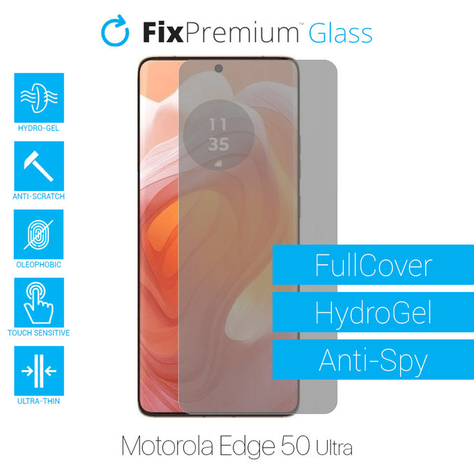 FixPremium HydroGel Anti-Spy - Ochranná Fólia pre Motorola Edge 50 Ultra