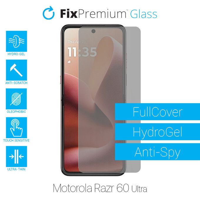 FixPremium HydroGel Anti-Spy - Ochranná Fólia pre Motorola Razr 60 Ultra