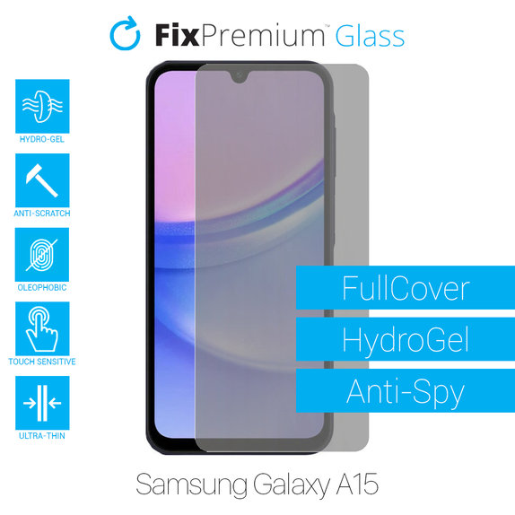 FixPremium HydroGel Anti-Spy - Ochranná Fólia pre Samsung Galaxy A15