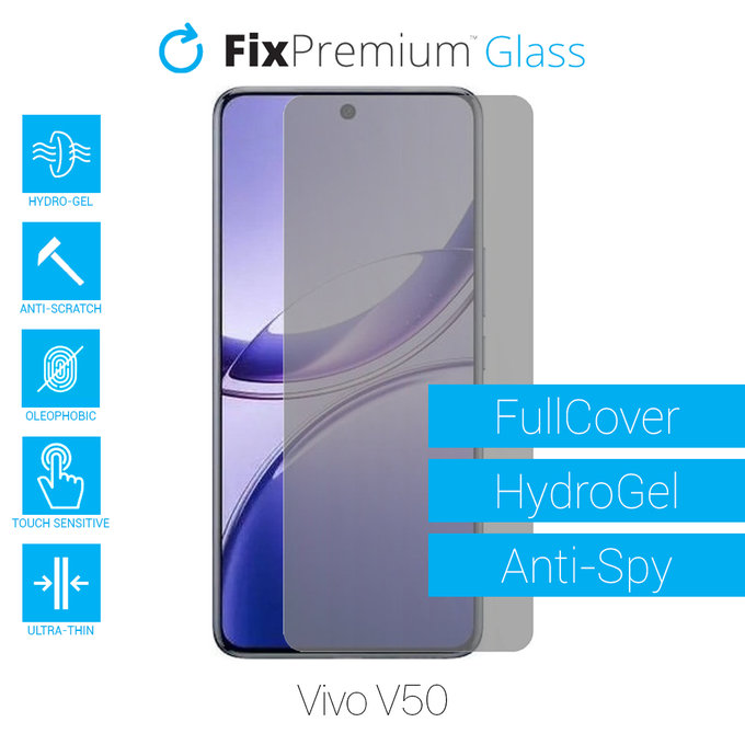 FixPremium HydroGel Anti-Spy - Ochranná Fólia pre Vivo V50
