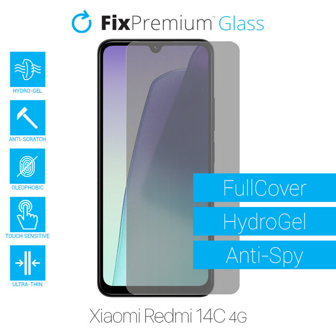 FixPremium HydroGel Anti-Spy - Ochranná Fólia pre Xiaomi Redmi 14C 4G