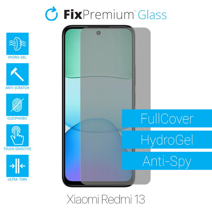 FixPremium HydroGel Anti-Spy - Ochranná Fólia pre Xiaomi Redmi 13
