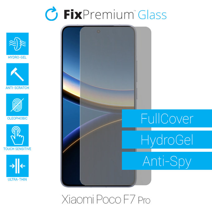 FixPremium HydroGel Anti-Spy - Ochranná Fólia pre Xiaomi Poco F7 Pro