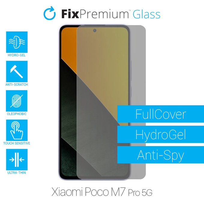 FixPremium HydroGel Anti-Spy - Ochranná Fólia pre Xiaomi Poco M7 Pro 5G