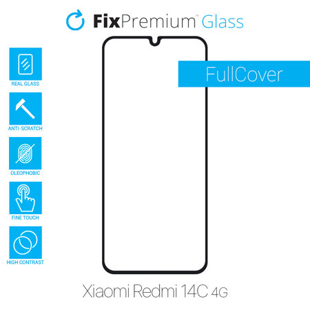 FixPremium FullCover Glass - Tvrdené Sklo pre Xiaomi Redmi 14C 4G