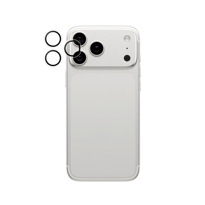 PanzerGlass - Ochranný kryt objektívu Hoops pre iPhone 16 Pro, 16 Pro Max, 17 Pro, 17 Pro Max, transparentná