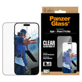 Tvrdené sklo UWF s aplikátorom pre iPhone 17 Pro Max, Čierna, PanzerGlass
