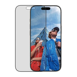 PanzerGlass - Tvrdené sklo UWF 2-Way Privacy s aplikátorom pre iPhone 17/16 Pro, čierna