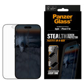Tvrdené sklo UWF Stealth s Fastfit pre iPhone Air, Čierna, PanzerGlass