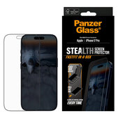Tvrdené sklo UWF Stealth s Fastfit pre iPhone 17 Pro, Čierna, PanzerGlass