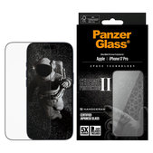 Tvrdené sklo UWF Ceramic II s aplikátorom pre iPhone 17 Pro, Čierna, PanzerGlass