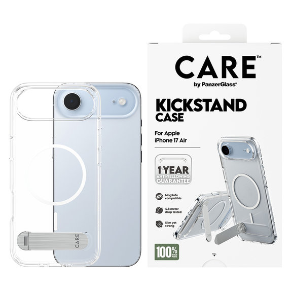 Puzdro Kickstand pre iPhone Air, Transparentná, PanzerGlass