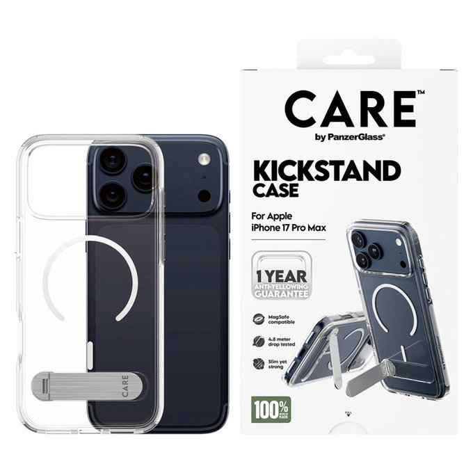 Puzdro Kickstand pre iPhone 17 Pro Max, Transparentná, PanzerGlass