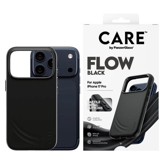 Puzdro FLOW s MagSafe pre iPhone 17 Pro, Čierna, CARE