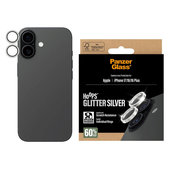 Ochranný kryt objektívu Hoops pre iPhone 17/16 Plus/16, Glitter Silver, PanzerGlass