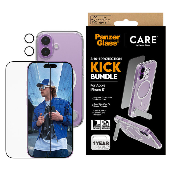 Bundle 3v1 Kick pre iPhone 17, PanzerGlass