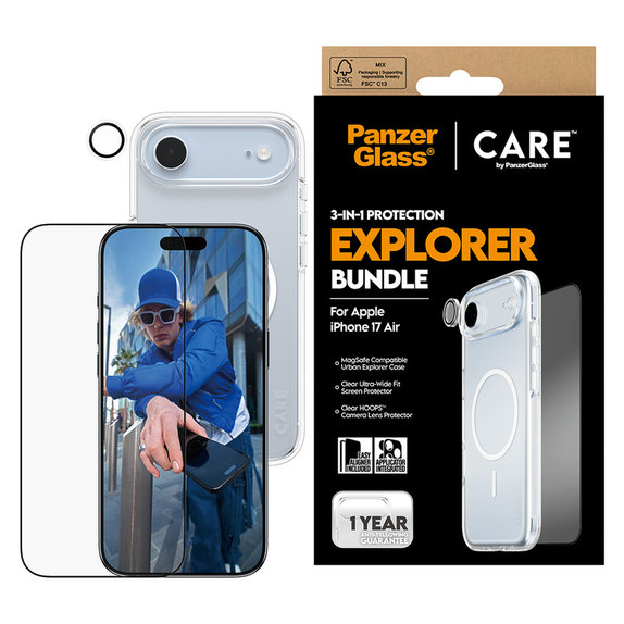 Bundle 3v1 Explorer pre iPhone Air, PanzerGlass