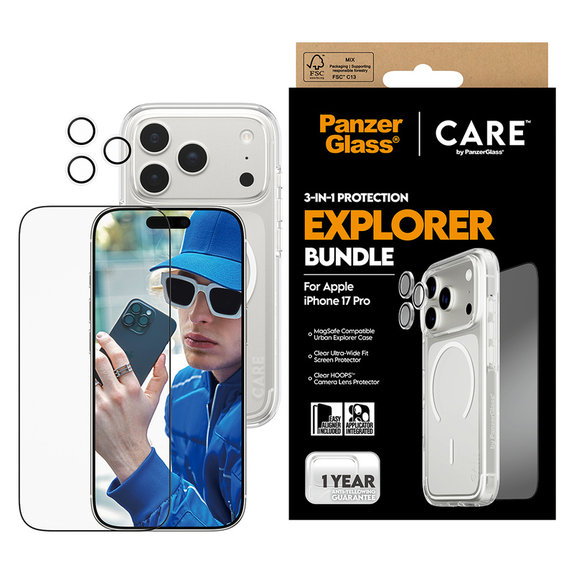Bundle 3v1 Explorer pre iPhone 17 Pro, PanzerGlass