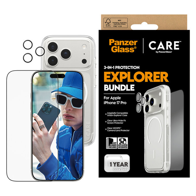 Bundle 3v1 Explorer pre iPhone 17 Pro, PanzerGlass