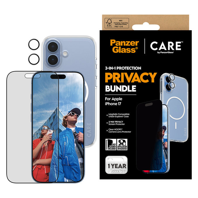 Bundle 3v1 Privacy pre iPhone 17, PanzerGlass