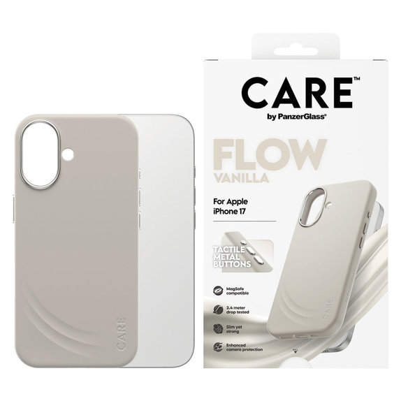 Puzdro FLOW s MagSafe pre iPhone 17, Vanilla, CARE