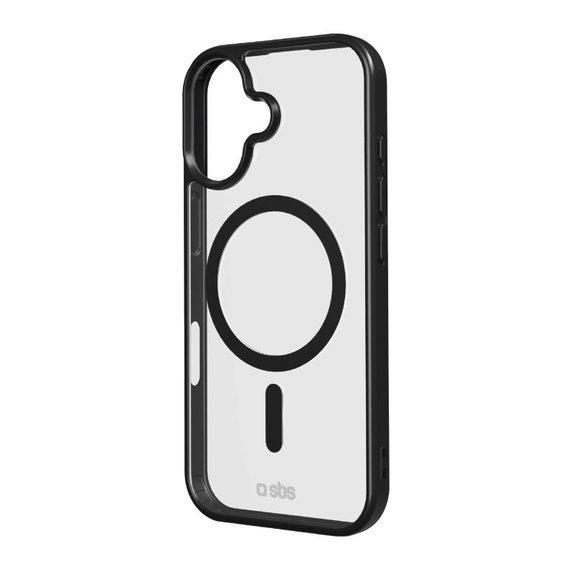 SBS - Puzdro Mag Frame kompatibilné s MagSafe pre iPhone 17, čierna