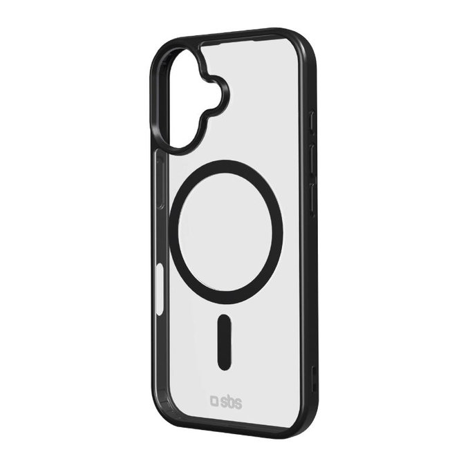 SBS - Puzdro Mag Frame kompatibilné s MagSafe pre iPhone 17, čierna