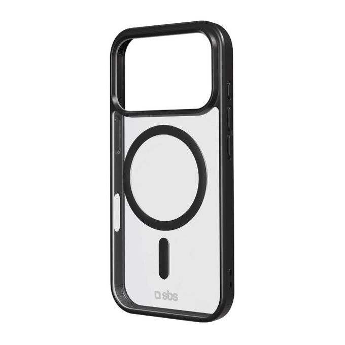 SBS - Puzdro Mag Frame kompatibilné s MagSafe pre iPhone 17 Pro, čierna