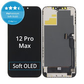 Displej Soft OLED pre iPhone 12 Pro Max - Dotykové sklo + Rám, DIAGNOSTIC