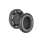Náhradné Náušníky pre Audio-Technica ATH-SR50, SR50BT, Pamäťová pena + PU Koža, Čierne, 1 pár