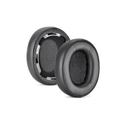 Náhradné Náušníky pre Audio-Technica ATH-SR50, SR50BT, Pamäťová pena + PU Koža, Čierne, 1 pár