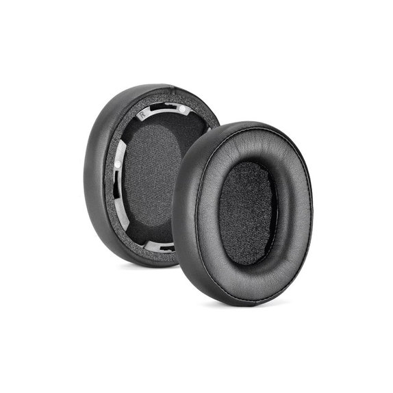 Náhradné Náušníky pre Audio-Technica ATH-SR50, SR50BT, Pamäťová pena + PU Koža, Čierne, 1 pár