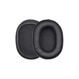 Náhradné Náušníky pre Audio-Technica ATH-MSR7, ATH-M50x, Pamäťová pena + Koža, Čierne, 1 pár