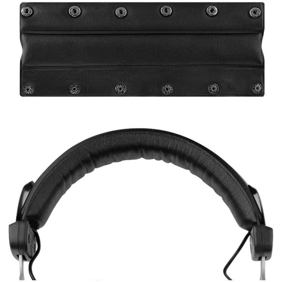 Náhradný Headband pre Beyerdynamic DT770, DT860, DT880, DT990, Pamäťová pena + PU Koža, Čierne