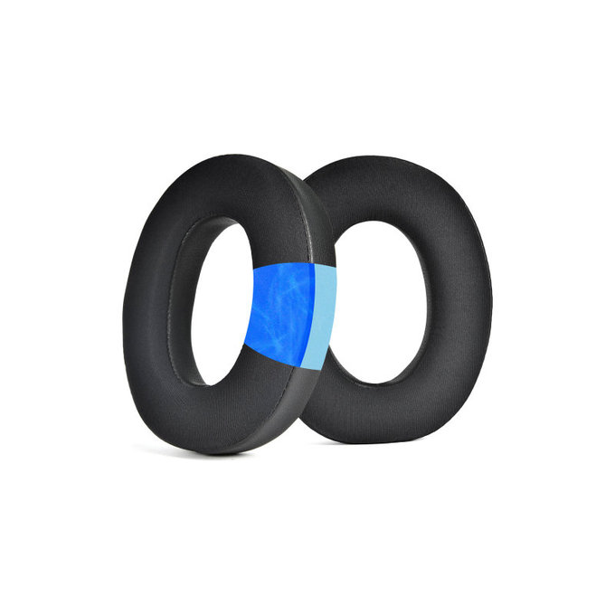 Náhradné Náušníky pre Bowers & Wilkins PX7 S2, PX8, Pamäťová Pena + PU Koža + Textil, Čierne, Chladivý Gél, 1 pár