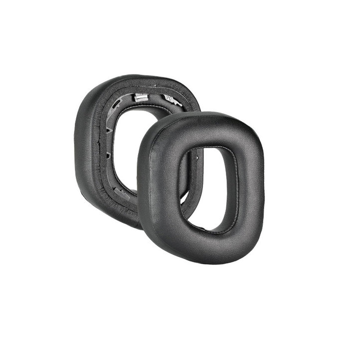 Náhradné Náušníky pre Corsair HS80, Pamäťová pena + PU Koža, Čierne, 1 pár