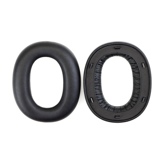 Náhradné Náušníky pre Edifier W860NB Pro, WH950NB, Pamäťová pena + PU Koža, Čierne, 1 pár