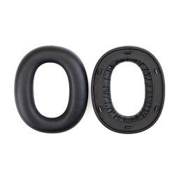 Náhradné Náušníky pre Edifier W860NB Pro, WH950NB, Pamäťová pena + Koža, Čierne, 1 pár