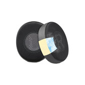 Náhradné Náušníky pre Jabra Evolve2 40, 65 UC/MS, Elite 45h, Pamäťová Pena + PU Koža + Textil, Čierne, Chladivý Gél, 1 pár