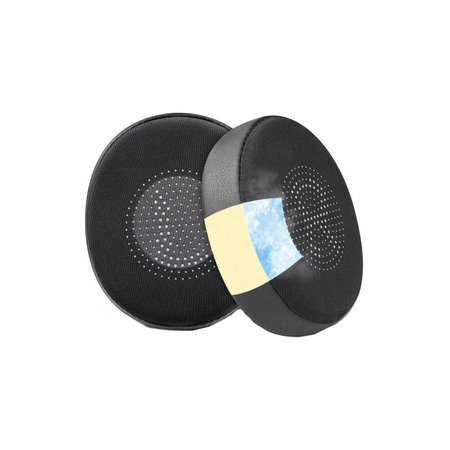Náhradné Náušníky pre Jabra Evolve2 40, 65 UC/MS, Elite 45h, Pamäťová Pena + PU Koža + Textil, Čierne, Chladivý Gél, 1 pár