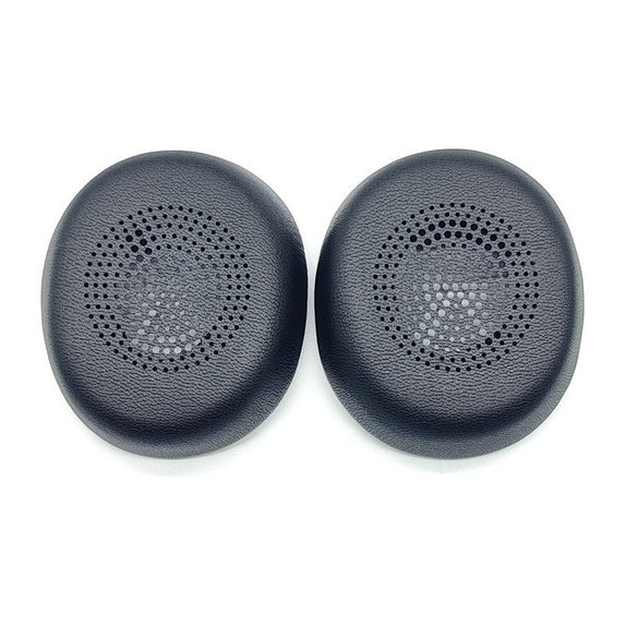 Náhradné Náušníky pre Jabra Evolve2 30, Pamäťová pena + PU Koža, Čierne, 1 pár