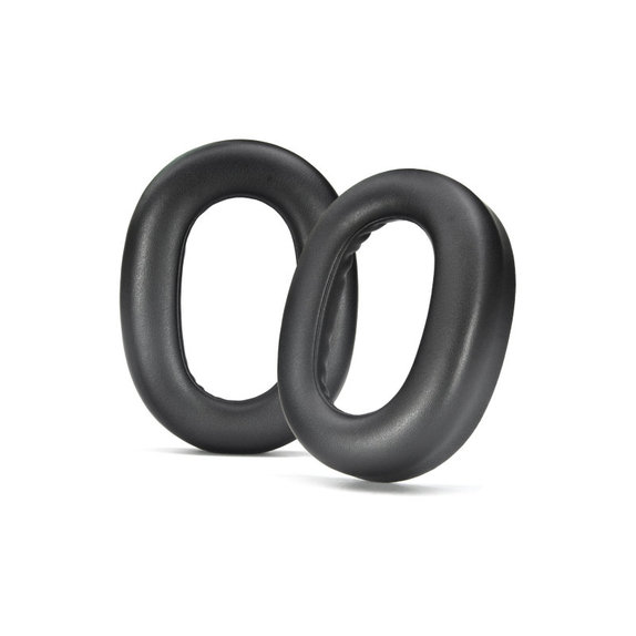 Náhradné Náušníky pre Jabra Evolve2 85 UC/MS, Pamäťová pena + Koža, Čierne, 1 pár