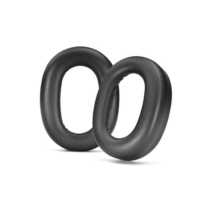 Náhradné Náušníky pre Jabra Evolve2 85 UC/MS, Pamäťová pena + Koža, Čierne, 1 pár