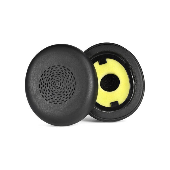 Náhradné Náušníky pre Jabra Evolve 2 75 UC/MS, Pamäťová pena + PU Koža, Čierne, 1 pár