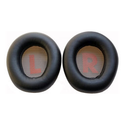 Náhradné Náušníky pre JBL Quantum Q600, Pamäťová pena + PU Koža, Čierne, 1 pár